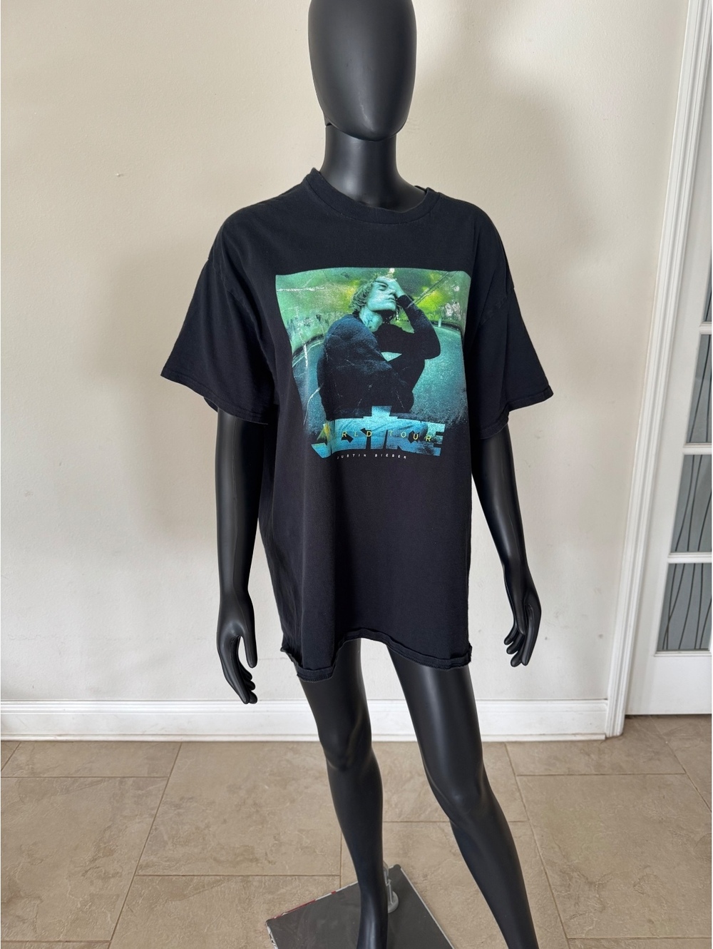 Justin Bieber Justice World Tour T Shirt XL Black 2022 Concert Tee Cities